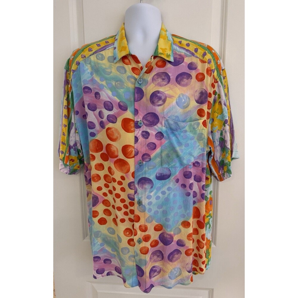Jams World Vintage Men’s Hawaiian Aloha Shirt, Large, Great Cond.